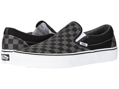 Picture of Vans Classic Slip-On Black/Pewter (Checkerboard) Size 10.5 Women/ 9 Men - Size: 10.5 Women/9 Men