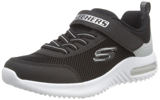 Picture of Skechers Boy's Bounder-Tech Sneaker, Black/Silver, 12.5 Little Kid - Size: 12.5 Little Kid