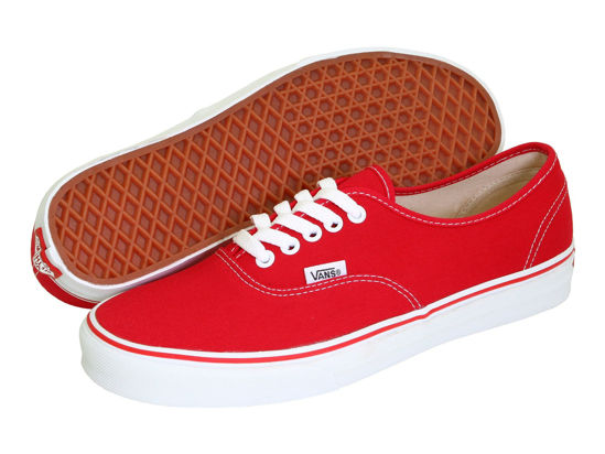 Picture of Vans Unisex Authentic Trainers Skate Shoes Red 8.5 B(M) US Women / 7 D(M) US Men - Size: 8.5 Women/7 Men