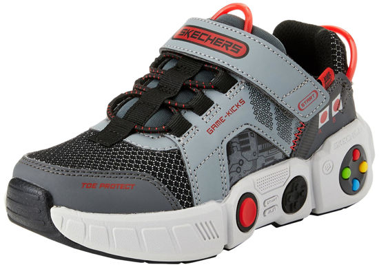 Picture of Skechers Gametronix Sneaker, Gray/Multi, 2 US Unisex Little Kid - Size: 2 Little Kid