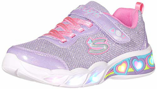 Picture of Skechers girls Sport Lighted, Lighted Footwear, Lighted, Lighted Sneaker, Lavendar/Multi, 1 Little Kid US - Size: 1 Little Kid