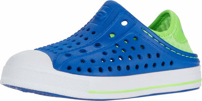 Picture of Skechers Boy's Foamies Guzman Steps - Aqua Surge Sneaker, Blue/Lime, 5 Big Kid - Size: 5 Big Kid