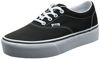 Picture of Vans Women's Doheny Platform Sneaker, Black Canvas Black White 187, 6 - Size: 6