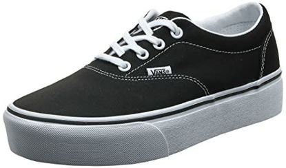 Picture of Vans Women's Doheny Platform Sneaker, Black Canvas Black White 187, 6 - Size: 6