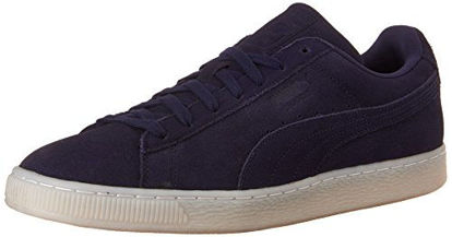 Picture of PUMA Men's Suede Classic Colored Round Toe Suede Fashion Sneakers (11.5, Peacoat White) - Size: 11.5