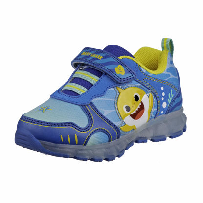 Picture of Nickelodeon Toddler Boys’ Baby Shark Shoes - Laceless LED Light Up Sneakers (Toddler), Size 8 Toddler, Baby Shark Light-up - Size: 8 Toddler