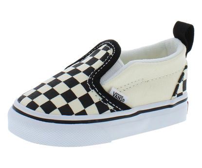 Picture of Vans Toddler's Slip On V, (Checkerboard) Bkack/Off White, Size 6.5 Toddler - Size: 6.5 Toddler