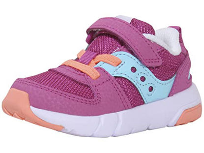 Picture of Saucony Jazz LITE 2.0 Sneaker, Fuchsia/Turq, 7 Wide US Unisex Little_Kid - Size: 7 Wide Little Kid