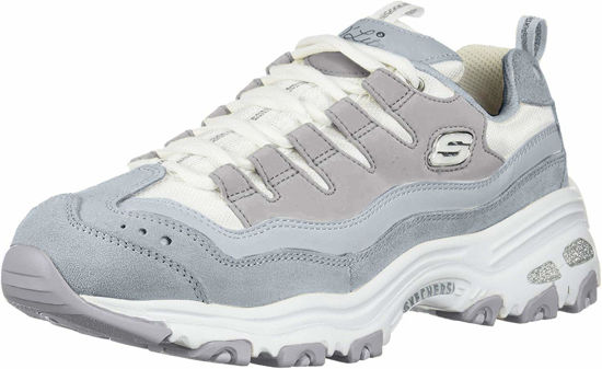 Picture of Skechers Women's D'Lites-Sure Thing Sneaker, Light Blue/Grey, 9 M US - Size: 9