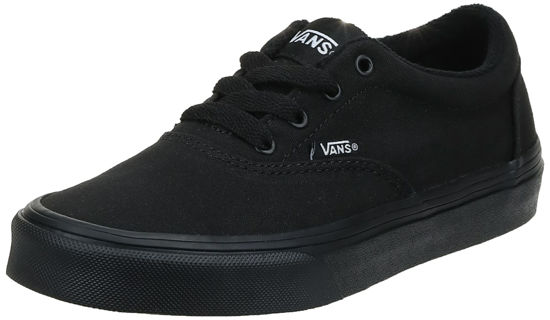 Picture of Vans Kids Juniors Doheny Canvas Low Top Sneakers - All Black - 2 US - Size: 1 UK