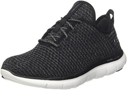 Picture of Skechers Womens Flex Appeal 2.0 Bold Move Shoes Black White Size 9 - Size: 9 B(M) US