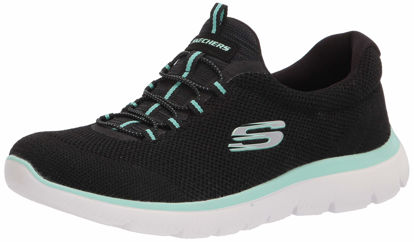 Picture of Skechers Summits-Cool Classic Black/Turquoise 7.5 C - Wide - Size: 7.5 Wide