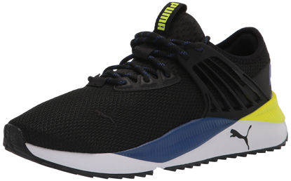 Picture of PUMA Men's Pacer Future Sneaker, Black-Elektro Blue-Yellow Alert, 10 - Size: 10