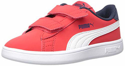 Picture of PUMA Unisex-Baby Smash V2 Velcro Sneaker, highriskred-whitepeacoat, 8 M US Toddler - Size: 8 Toddler