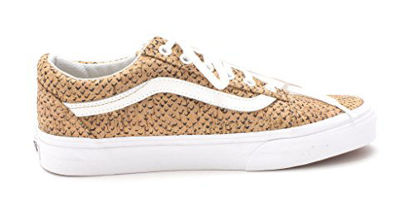 Picture of Vans Womens Old Skool Cup (Luxe Tweed) Fabric Low Top Lace Up, Tan, Size 7.5 - Size: 7.5 M US