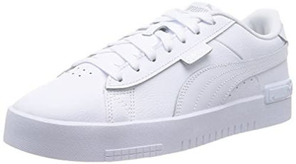 Picture of PUMA Jada Womens Court Trainers Flat Lace-Up Casual Classic White/White 7 US - Size: 7