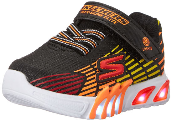 Picture of Skechers Kids Boy's Flex-Glow Elite Sneaker, Black/Multi, 3.5 Big Kid - Size: 3.5 Big Kid