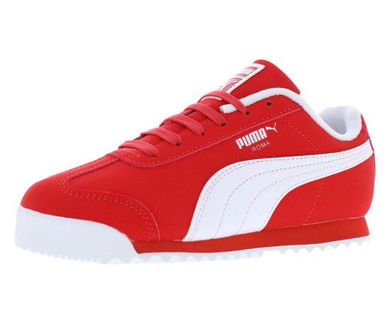 Picture of Puma Roma Reversed Gs Boys Shoes Size 1, Color: Red/Powder White/Sunny Red - Size: 1 Little Kid