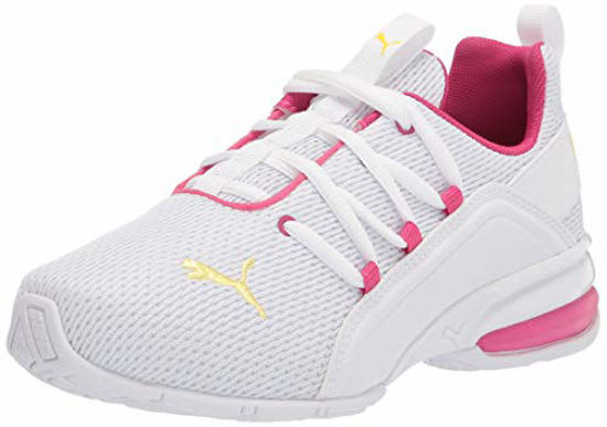 Picture of PUMA Axelion Mesh Sneaker Running Shoe, White-Beetroot Purple, 13.5 US Unisex Little Kid - Size: 13.5 Little Kid