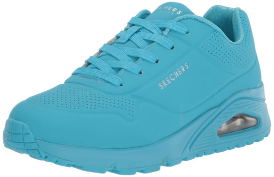 Picture of Skechers Kids Girls Street Uno Gen1-Neon Glow Sneaker, Aqua, 2 Little Kid - Size: 2 Little Kid