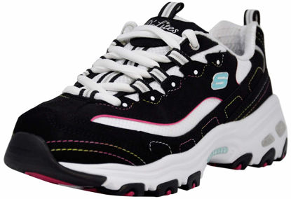 Picture of Skechers Sport Women's D'Lites Original Lace-Up Sneaker, Black/Multi, 6 W US - Size: 6 Wide