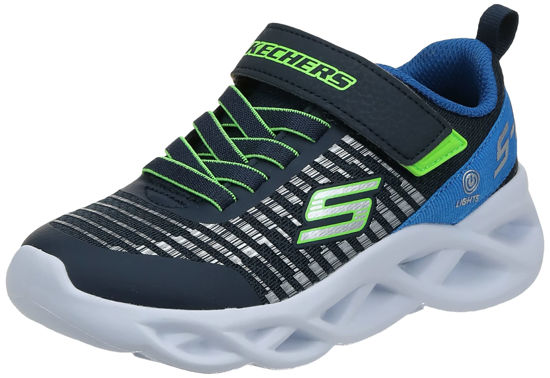 Picture of Skechers Kids Boy's Twisty Brights-Novlo Sneaker, Navy Blue, 7 Toddler - Size: 7 Toddler