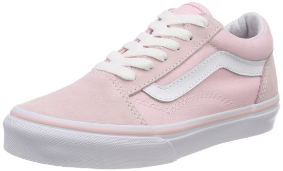 Picture of Vans Kids K Old Skool V Suede Canvas Chalk Pink White Size 12.5 - Size: 12.5 Little Kid