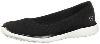 Picture of Skechers Women's Microburst One up Skimmer Sneaker,Black/White,US 5 M - Size: 5 B(M) US