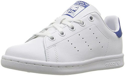 Picture of adidas Originals Kids' Stan Smith Sneaker, Footwear White/Footwear White/EQT Blue, 1 - Size: 1 Little Kid