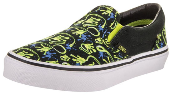 Picture of Vans Boys' Classic Slip-ON-K, Glow Hands Black/Lime Punch, 3 M US Little Kid - Size: 3 Little Kid