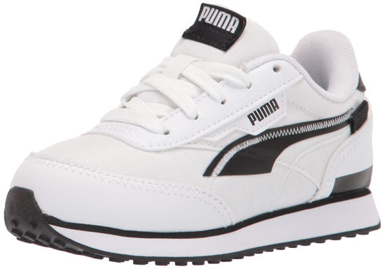 Picture of PUMA Future Rider Sneaker, White Black, 5 US Unisex Big Kid - Size: 5 Big Kid