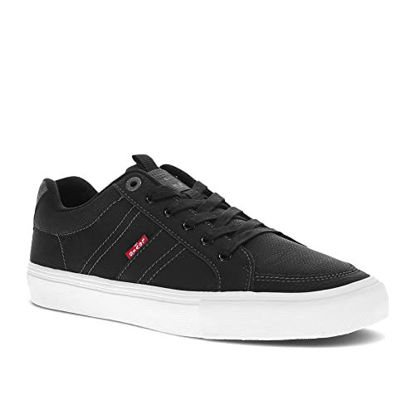 Picture of Levi's Mens Turner WX Stacked Casual Fashion Sneaker Shoe, Black/Charcoal, 7 M - Size: 7