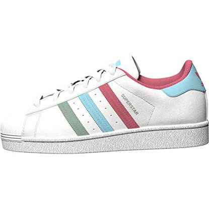 Picture of adidas Originals Kids Superstar Sneaker, White/Hazy Rose/Hazy Sky, 6.5 US Unisex Toddler - Size: 6.5 Toddler