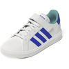 Picture of adidas Grand Court Court Elastic Lace and Top Strap Shoes Kids', White, Size 3 - Size: 3 Big Kid