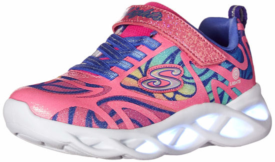 Picture of Skechers Kids Girls Twisty Brights-Dazzle Flash Sneaker, Pink/Multi, 10 Toddler - Size: 10 Toddler