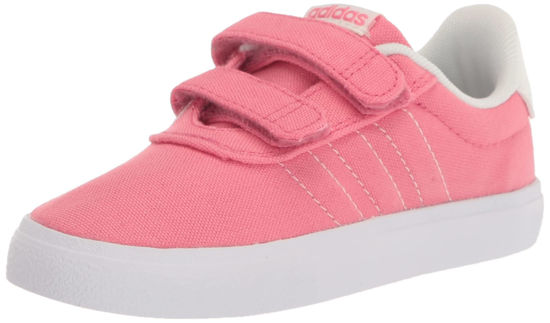 Picture of adidas Vulc Raid3r Skate Shoe, Rose Tone/Cloud White/White, 1 US Unisex Little Kid - Size: 1 Little Kid