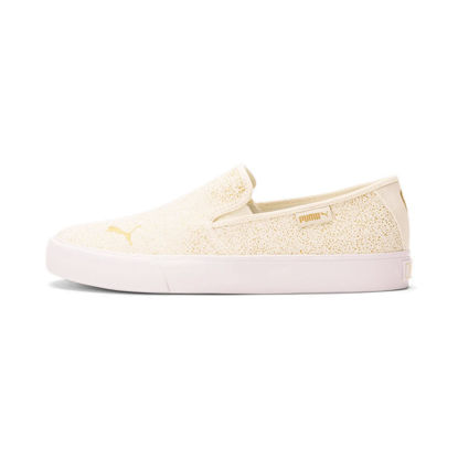 Picture of PUMA Womens Bari Slip On Sneaker, Ivory Glow/Team Gold/White, 5.5 - Size: 5.5