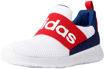 Picture of adidas unisex child Lite Racer Adapt 4.0 Running Shoe, White/Dark Blue/Scarlet, 9.5 Toddler US - Size: 9.5 Toddler