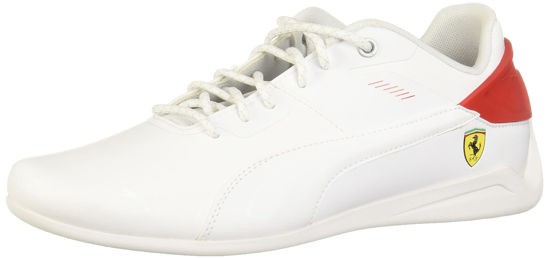 Picture of PUMA Unisex Ferrari Drift Cat Delta Sneaker, White-Rosso COR, 5.5 US Men - Size: 7 Women/5.5 Men