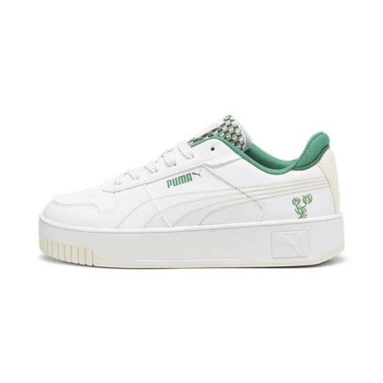 Picture of PUMA Women's Carina Street Sneaker, White-Sugared Almond-Archive Green, 10 - Size: 10