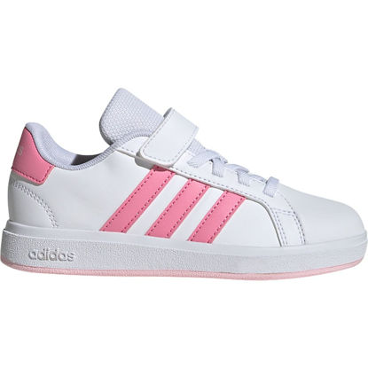 Picture of adidas Grand Court 2.0 Sneaker, White/Bliss Pink/Clear Pink, 11.5 US Unisex Little Kid - Size: 11.5 Little Kid