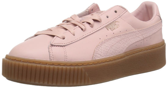 Picture of PUMA Women's Basket Platform Euphoria Gum Sneaker silver pink-rose gold 10 M US - Size: 10