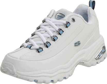 Picture of Skechers Sport Women's Premium Sneaker,White/Blue,5 W US - Size: 5 Wide