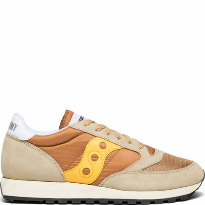 Picture of Saucony Men?'s Jazz Original Vintage Cross Trainers, Beige (Tan/Yellow 35), 9 UK 9 UK - Size: 9 M UK