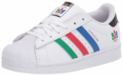 Picture of adidas Originals Kids' Superstar Sneaker, White/Green/Black 4.5 M US - Size: 4.5 Big Kid