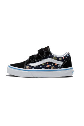 Picture of Vans Old Skool Unisex (Y61) Glow Cosmic Zoo Black/Blue Size 2 Little Kid - Size: 2 Little Kid