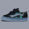 Picture of Vans Toddler Old Skool V (Y61) Glow Cosmic Zoo Black/Blue Size 4 - Size: 4 Toddler