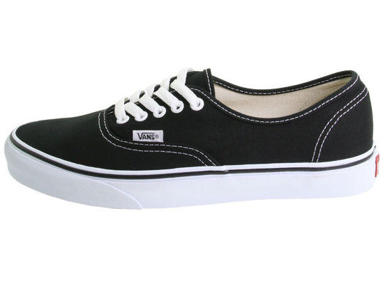 Picture of Vans Unisex Authentic Trainers Skate Shoes Black/White 12 B(M) US Women/10.5 D(M) US Men - Size: 12 Women/10.5 Men