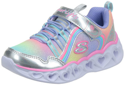 Picture of Skechers girls Heart Lights-rainbow Lux Sneaker, Silver/Multi, 1 Little Kid US - Size: 1 Little Kid