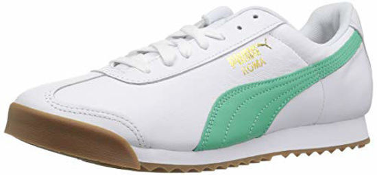 Picture of PUMA Men's Roma Basic Sneaker, White-Biscay Green, 8 M US - Size: 8